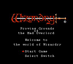 Wizardry - Proving Grounds of the Mad Overlord (USA)